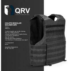 Colete Modula Soldier QRV Proteção Preto G Airsoft